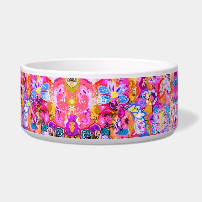 Colorful magic abstract floral bowl (Front)