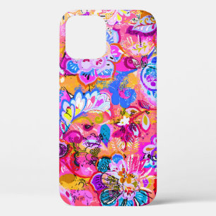 Colorful magic abstract floral iPhone 12 pro case
