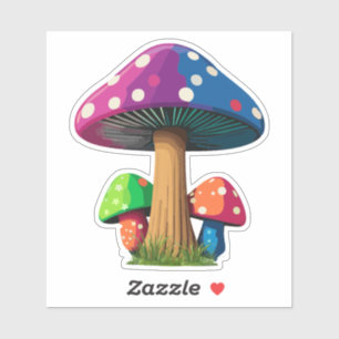 Colorful Magic Mushroom Sticker 