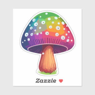 Colorful Magic Mushroom Sticker 
