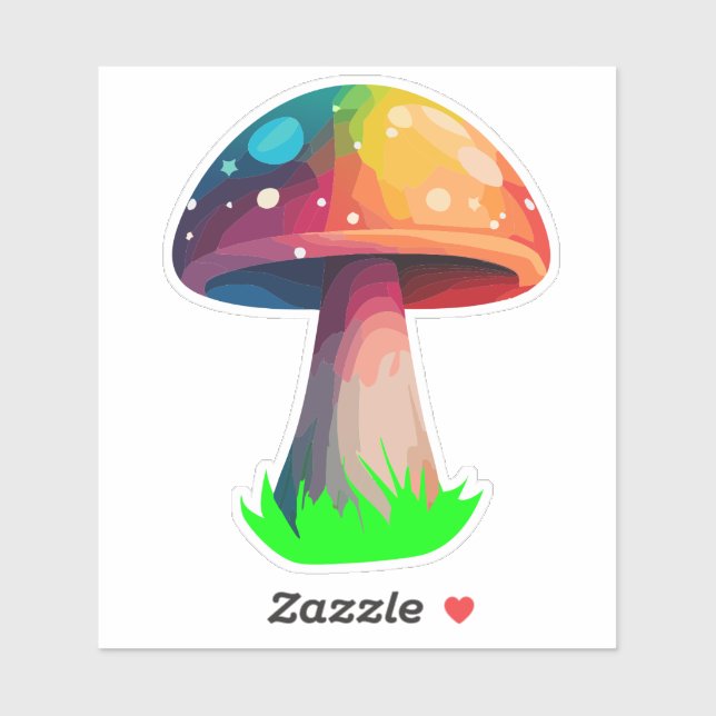 Colorful Magic Mushroom Sticker  (Sheet)