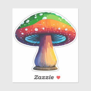 Colorful Magic Mushroom Sticker 