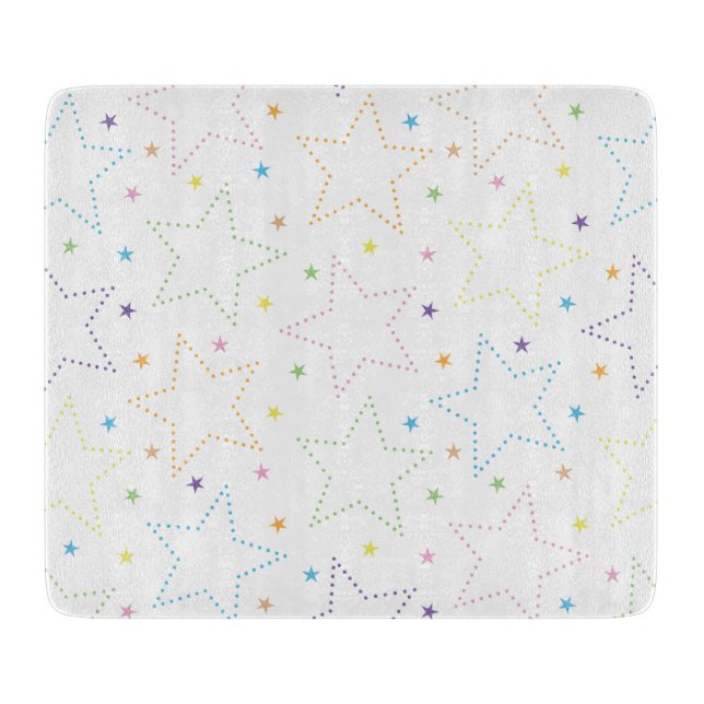 Colorful Magical Starry Night Sky Pattern Cutting Board (Front)