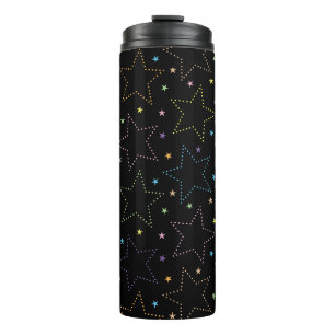 Colorful Magical Starry Night Sky Pattern Thermal Tumbler