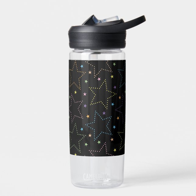 Colorful Magical Starry Night Sky Pattern Water Bottle (Left)