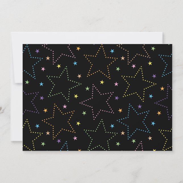 Colorful Magical Starry Sky Pattern Card (Back)