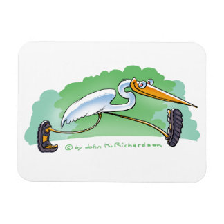 colorful magnet with cartoon tropical bird