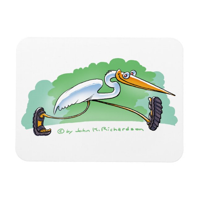 colorful magnet with cartoon tropical bird (Horizontal)