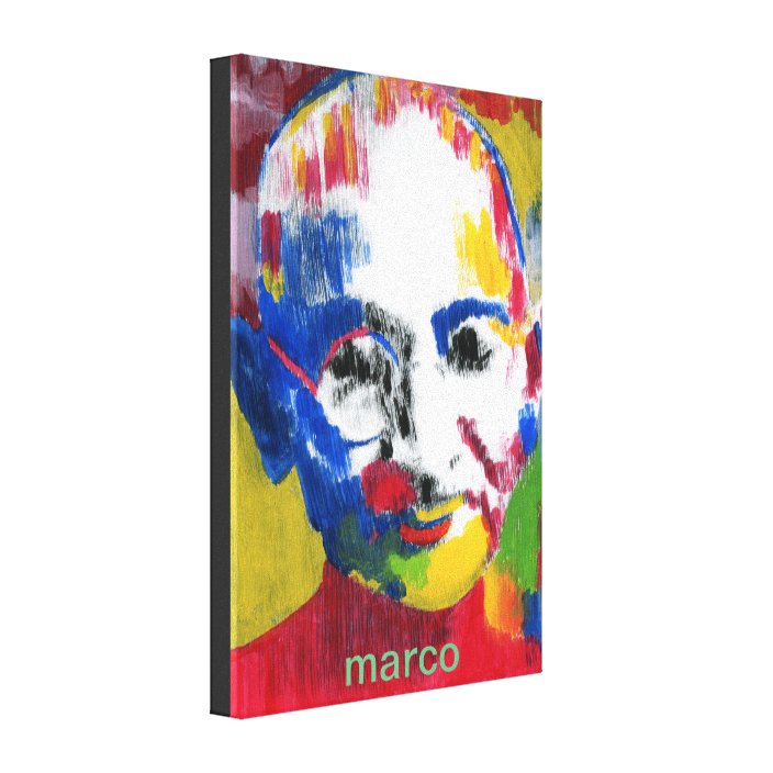 Colorful Mahatma Gandhi Face Painting Canvas Print Zazzle Com