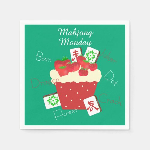Colorful Mahjong Madness Party Napkins