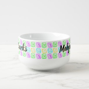 Colorful Mahjong Snack Bowl (Soup bowl)