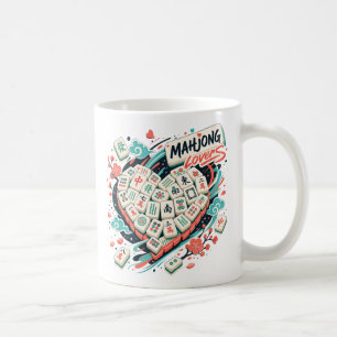 Colorful Mahjong Tiles Asian Game Night Design Coffee Mug
