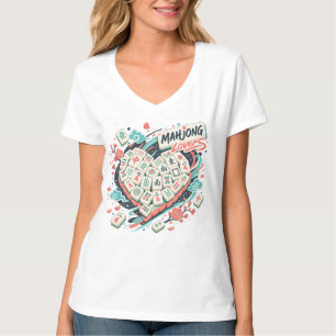 Colorful Mahjong Tiles Asian Game Night Design T-Shirt