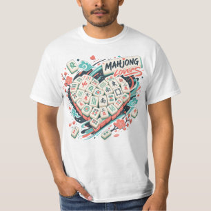 Colorful Mahjong Tiles Asian Game Night Design T-Shirt