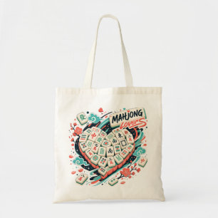 Colorful Mahjong Tiles Asian Game Night Design Tote Bag