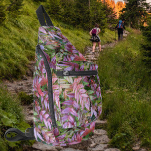 Colorful Mahonia Plant Leaves Floral Sling Bag
