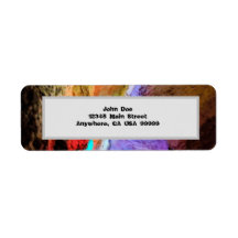 Colorful mailing label