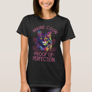 Colorful Maine-coon cat T-Shirt
