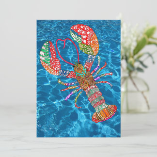 Colorful Maine Lobster Greeting Card