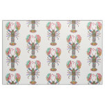 Colorful Maine Red Lobster Fabric