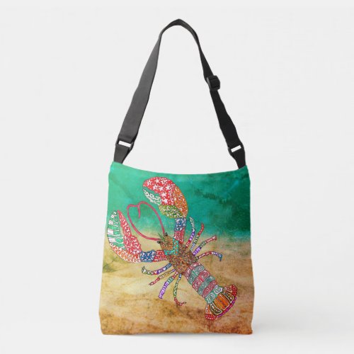 Colorful Maine Red Lobster Tote Bag