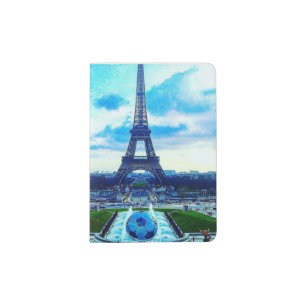 Colorful Majestic Eiffel Tower Passport Book Holder
