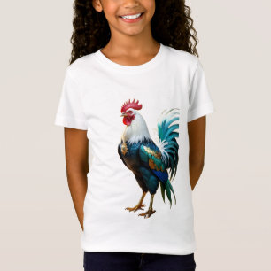 Colorful Majestic Rooster Kids T-Shirt