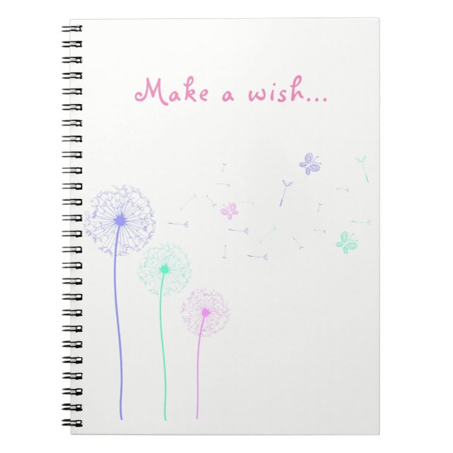 Colorful Make A Wish Notebook (Front)