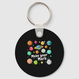Colorful Make Your Mark Happy Dot Day Teacher Kids Keychain