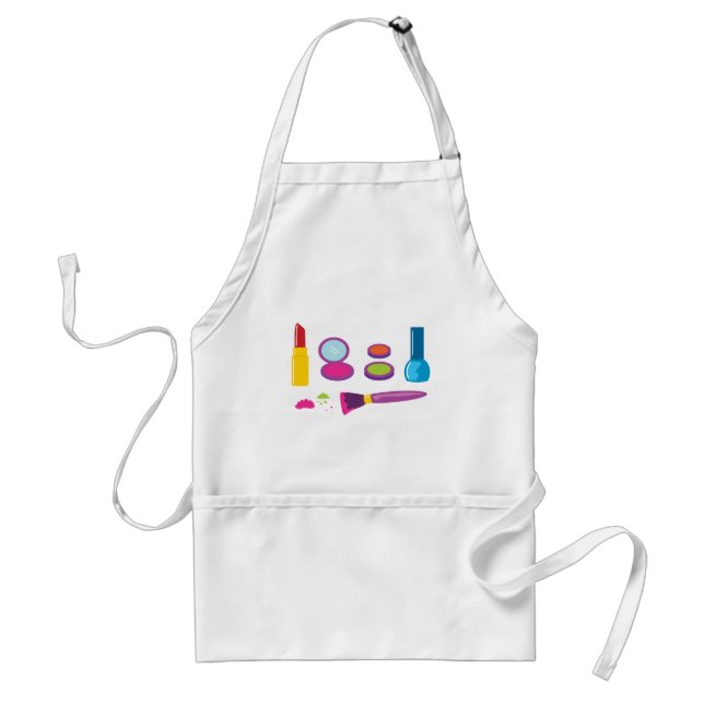 Colorful Makeup Adult Apron (Front)