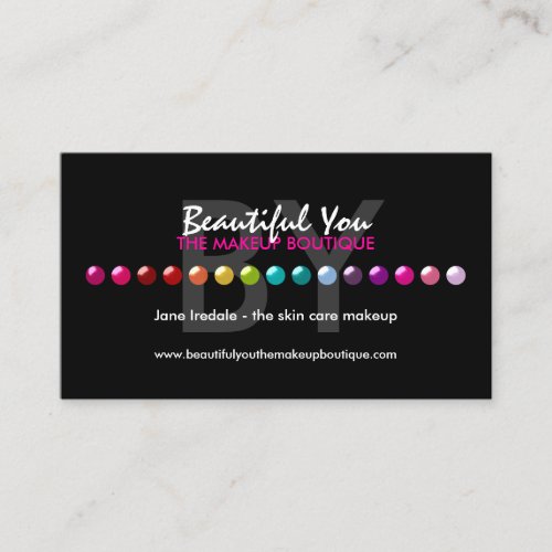 Colorful Makeup Artist Custom Referral Cards Business Card