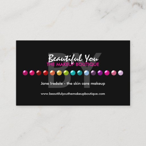 Customizable Colorful Makeup Artist Custom Referral Cards Business Card