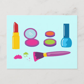 Colorful Makeup Postcard