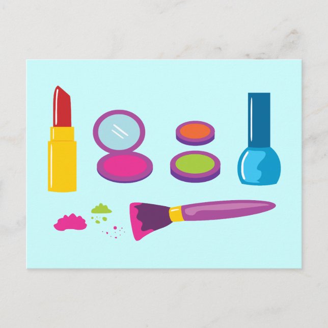 Colorful Makeup Postcard (Front)