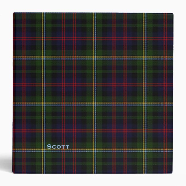 Colorful Malcolm Tartan Plaid Custom Binder (Front)