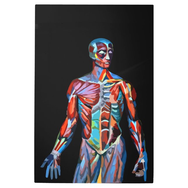 colorful male human anatomy abstract art (Front)