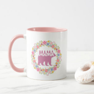 Colorful Mama Bear Silhouette Art Mug