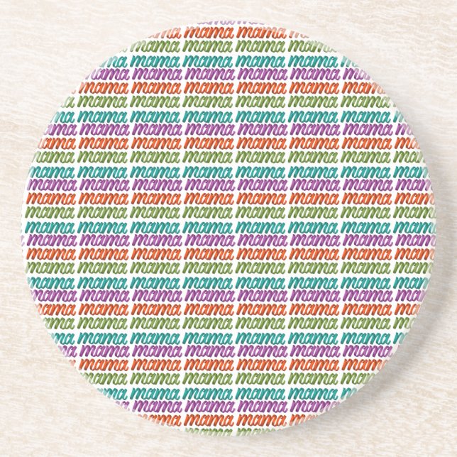 Colorful Mama Gift Bag Coaster (Front)