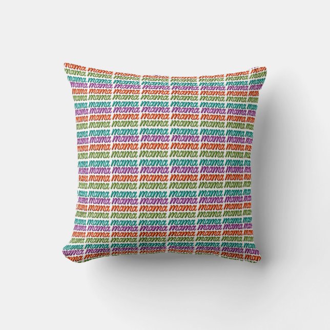 Colorful Mama Gift Bag Throw Pillow (Front)
