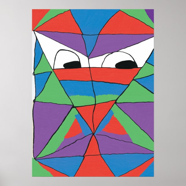 Colorful Man Abstract Poster (Front)