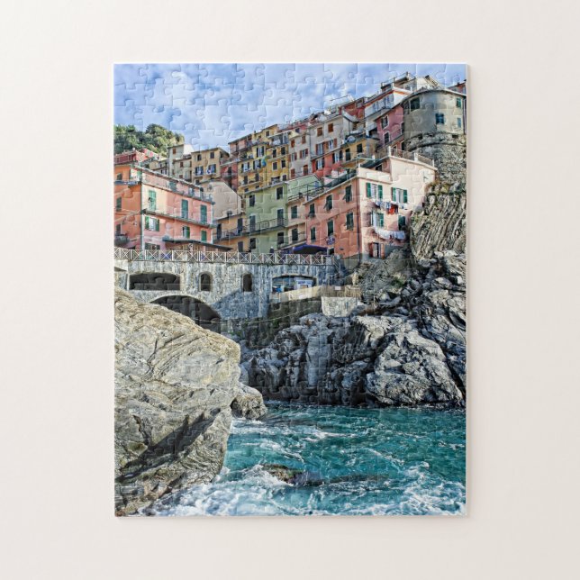 Colorful Manarola, Italia -The Cinque Terre Puzzle (Vertical)