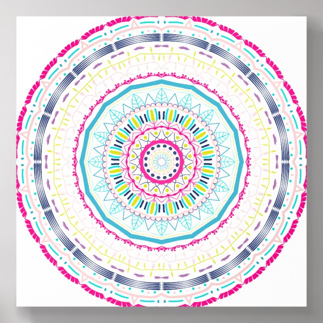 colorful mandala acrylic photo tile (Front Set)