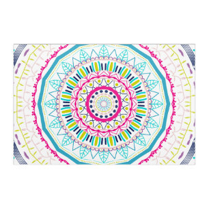 colorful mandala acrylic print