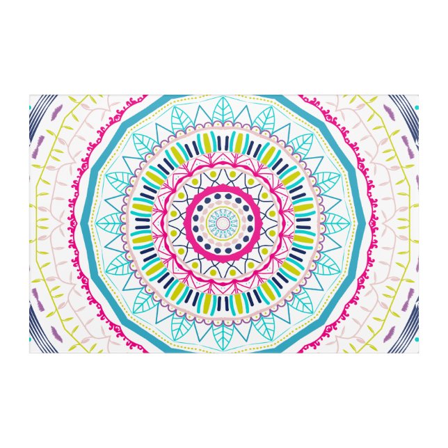 colorful mandala acrylic print (Front)