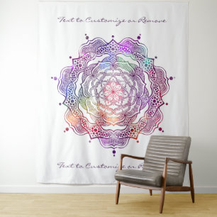 Colorful Mandala Art Beautiful Chic Stylish Custom Tapestry