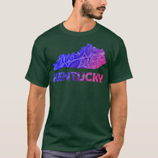 Colorful mandala art map of Kentucky with text in T-Shirt