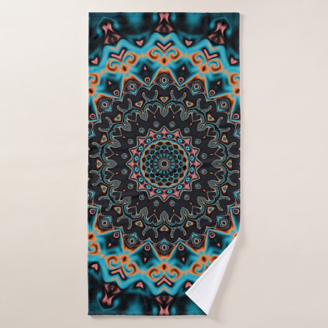 Colorful mandala bath towel (Bath Towel)