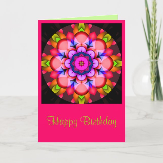Colorful Mandala Birthday card (Front)