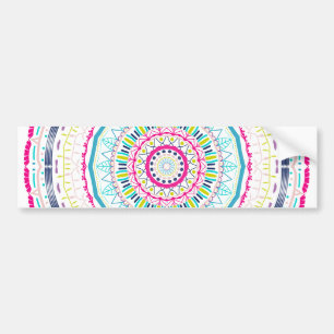 colorful mandala bumper sticker