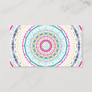 colorful mandala business card